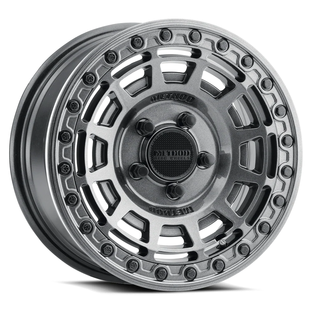 Method MR415 Beadlock 15x7 / 5+2/38mm Offset / 4x156 / 132mm CB Graphite Wheel - Gloss Graphite Ring