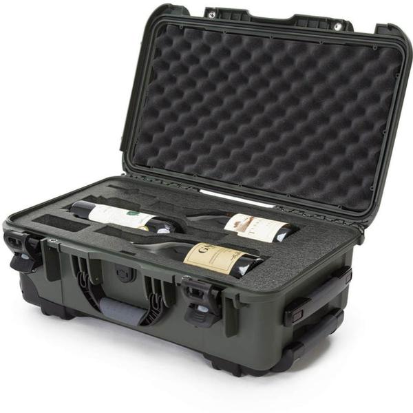 NANUK 935 CASE W/FOAM INSERT FOR 3 WINE BOTTLES OLIVE INTERIOR: 20.5 X 11.3 X 7.5IN