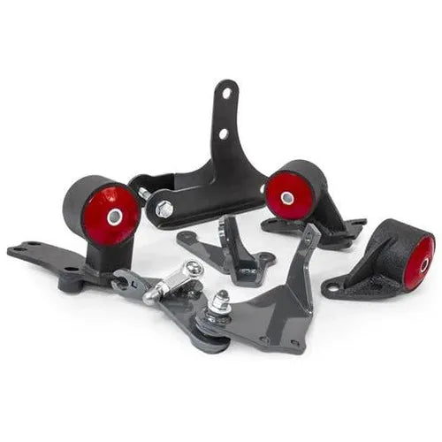 88-91 Civic/CRX Conversion Engine Mount Kit No Actuator D-Series 92 Engines/Cable 2 Hydro/Manual 500 HP 95A Red Innovative Mounts