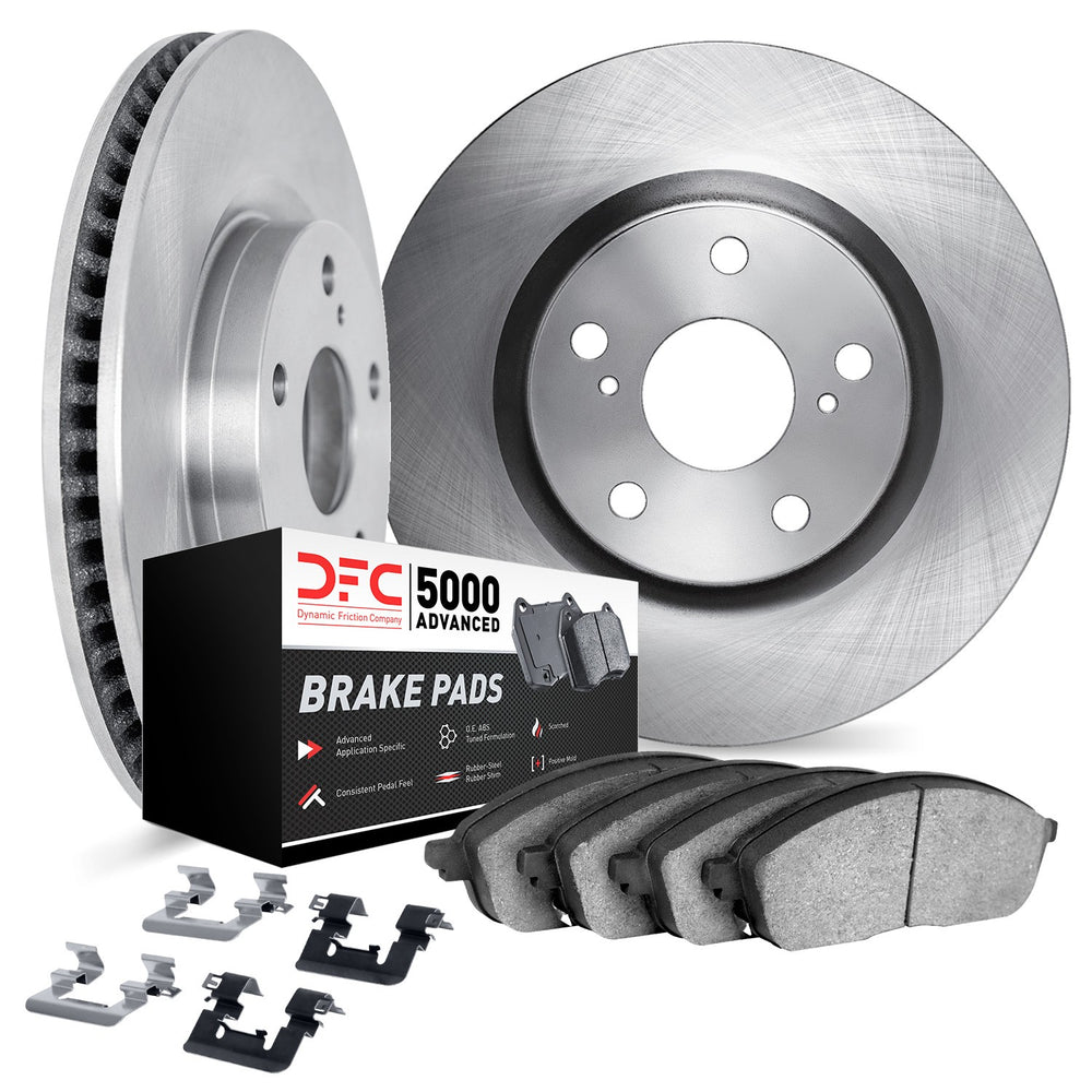 DFC 17-25 Alfa Romeo Giulia Front Rotors with 5000 Advanced Brake Pads w/Hardware