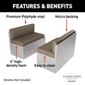 42IN DINETTE REPLACEMENT CUSHIONS GRUMMOND (SET OF 2 BOTTOM & 2 SIDE CUSHIONS)