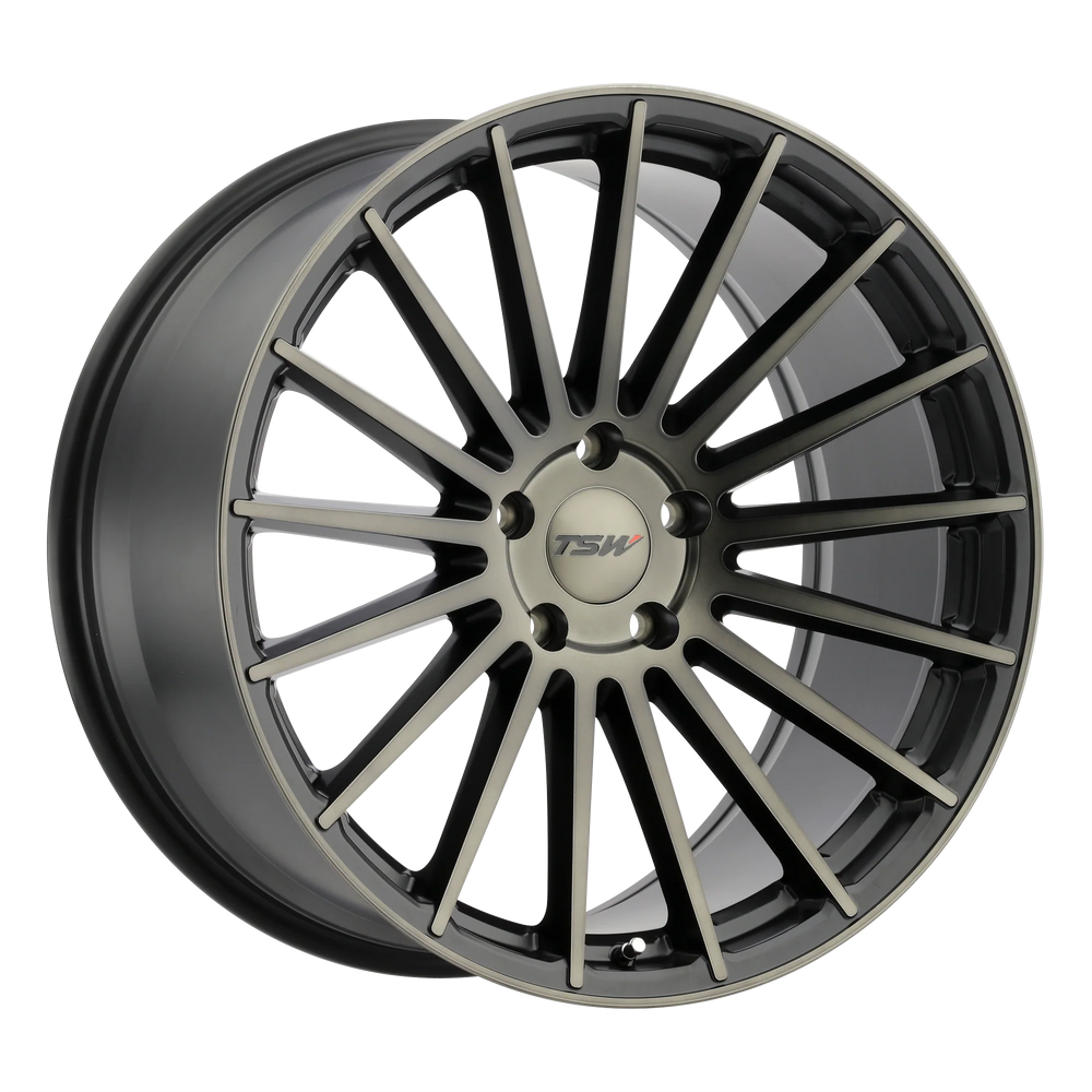 ~(29 lbs. 22X22X10)~ TSW LUCO 20x8.5 5/114.3 ET40 CB76.1 MATTE BLACK W/MACHINE FACE AND DARK TINT