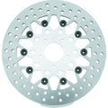 Twin Power 08-13 FLH FLT 08-16 FLHR 06-17 Dyna Front 11.8 Floating Mesh Rotor Silver