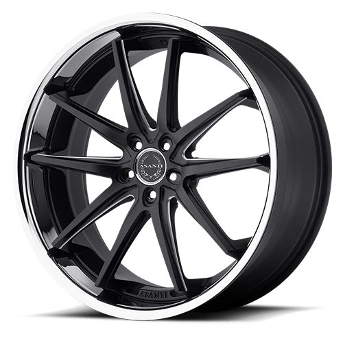 ABL5 20X8.5 5X130 M-BLK MILL SS LIP