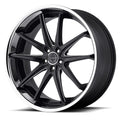 ABL5 20X8.5 5X130 M-BLK MILL SS LIP