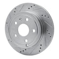 R1 09-20 Chevrolet Express 4500 Rear Left Drilled & Slotted Silver Brake Rotor