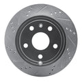 R1 09-20 Chevrolet Express 4500 Rear Left Drilled & Slotted Silver Brake Rotor