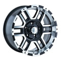 ~(40 lbs. 22X22X10)~ 179 (179) BLACK/MACHINED FACE/MACHINED LIP 20X9 5-150 30MM 110MM