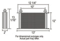 ~(6.2 lbs. 18X13X2)~ Stacked Plate Oil Cooler 40 Row -6AN Inlets