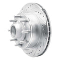 DFC 95-04 Ford E-350 Super Duty Front Left Drilled & Slotted Silver Brake Rotor