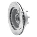DFC 95-04 Ford E-350 Super Duty Front Left Drilled & Slotted Silver Brake Rotor