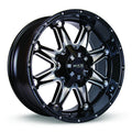 SPINE 18X9 6X139.7 ET10 CB106.1 GLOSS BLK MILLED SPKE