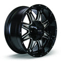 SPINE 18X9 6X139.7 ET10 CB106.1 GLOSS BLK MILLED SPKE
