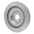 DFC 08-09 Jaguar XKR Right Front Drilled & Slotted Silver Brake Rotor