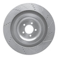 DFC 08-09 Jaguar XKR Right Front Drilled & Slotted Silver Brake Rotor