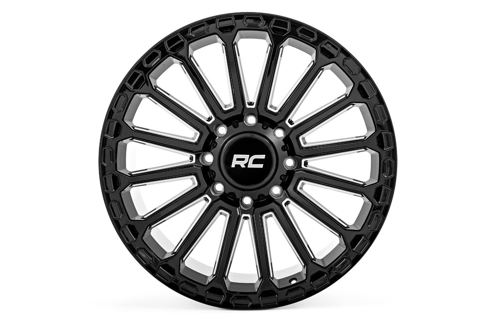 Rough Country 97 Series Wheel One-Piece Gloss Black 20x10 8x170 -19mm