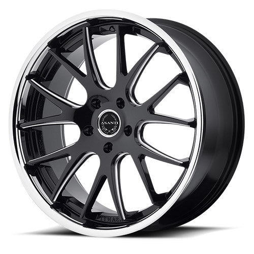AB3 20X8.5 5X115 M-BLK MILL SS LIP