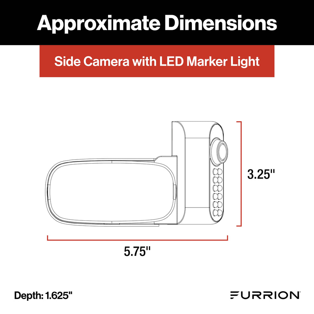SIDE RV CAMERAS W/AMBER MARKER LIGHTS (PAIR)