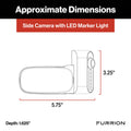 SIDE RV CAMERAS W/AMBER MARKER LIGHTS (PAIR)