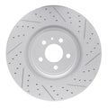 R1 13-14 Ford Mustang Front Right Drilled & Slotted Geoperformance Rotor