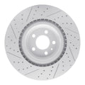 R1 13-14 Ford Mustang Front Right Drilled & Slotted Geoperformance Rotor