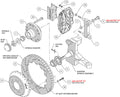 Wilwood Narrow Superlite 6R Front Hub Kit 13.06in Red Chevy C-10 60-87 CPP Drop Spindle