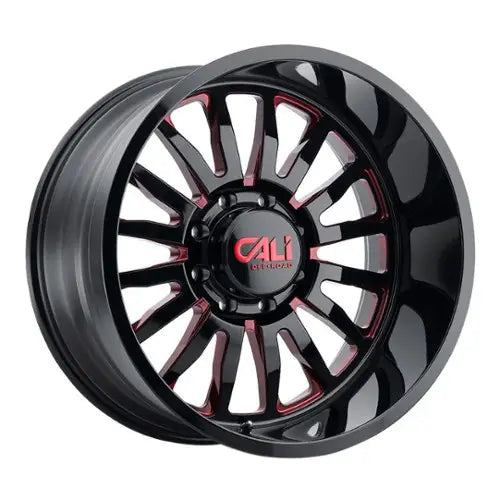 CALI OFF-ROAD SUMMIT 9110 GLOSS BLACK BLUE MILLED SPOKES 20X9 8-165.1 0MM 125.2MM