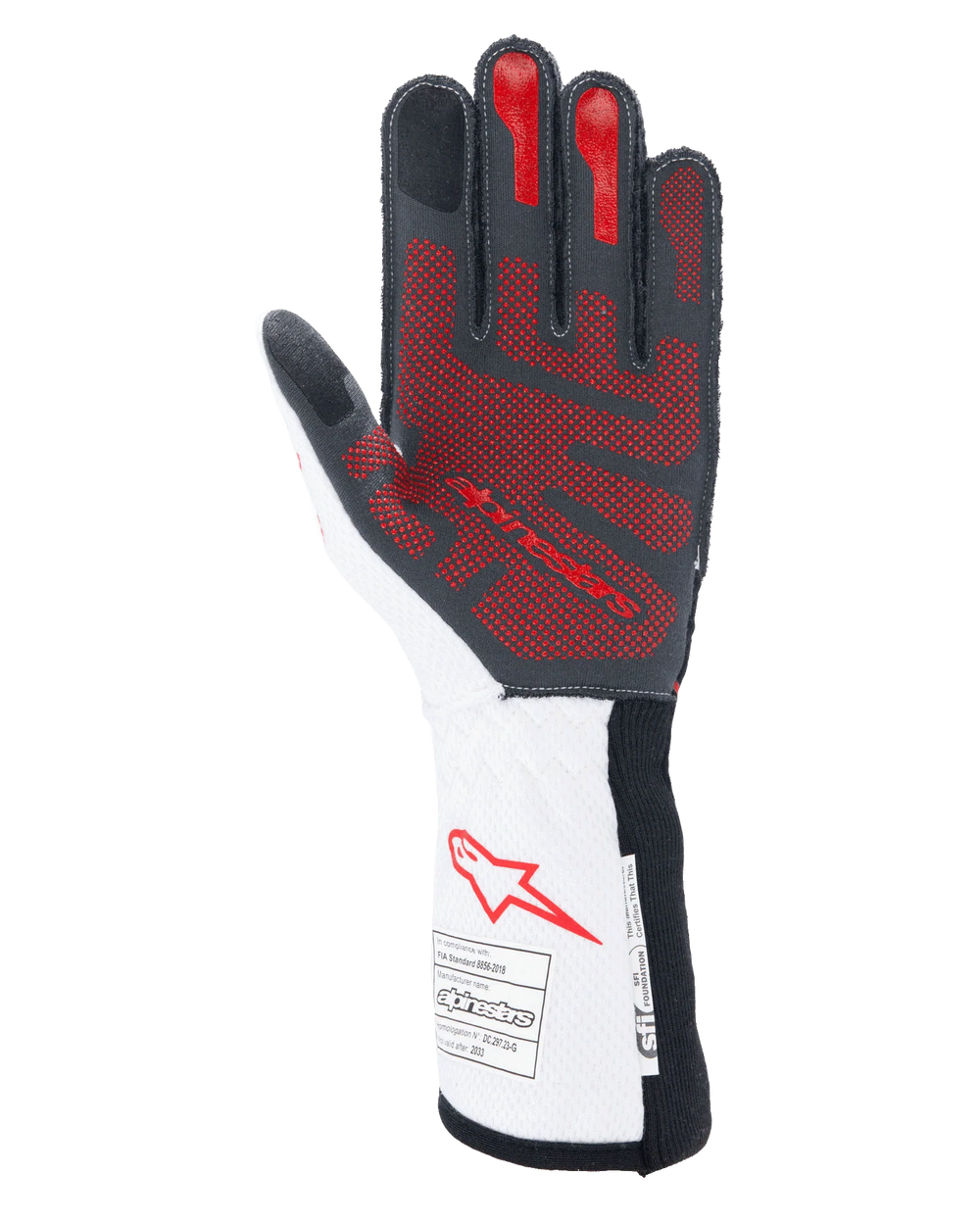 Glove Tech-1 ZX V4 Blk / Wht / Red Small