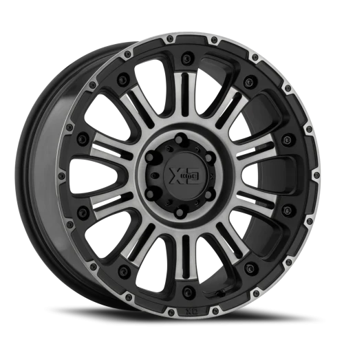 HOSS II 20x9 8x165.10 SATIN BLACK MACH W/ GRAY TINT (18 mm)