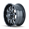~(34 lbs. 19X19X10)~ WARRIOR (8015) BLACK/MILLED SPOKES 17X9 5-127/5-139.7 -12MM 87MM