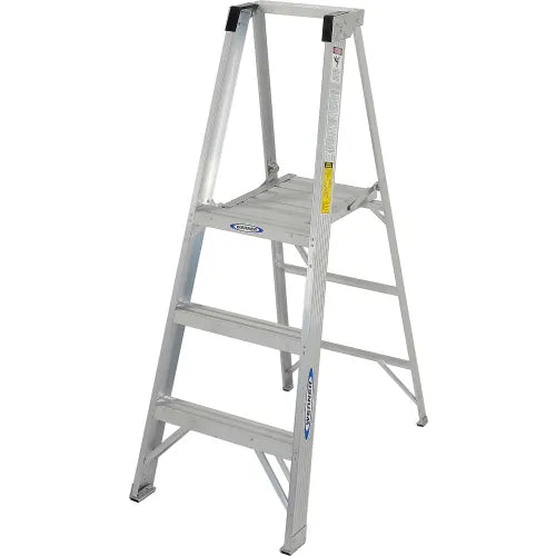 WERNER 3FT ALUMINUM PLATFORM LADDER TYPE IA 300# CAPACITY P373