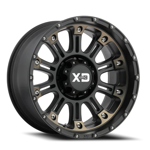 HOSS 2 20x9 6x135.00 SATIN BLACK MACH W/ DARK TINT CLEAR COAT (0 mm)