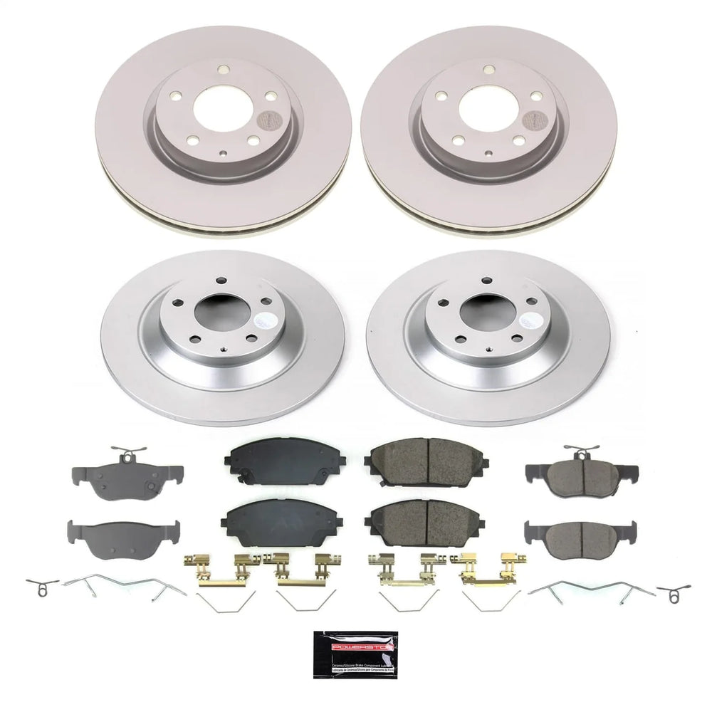 Power Stop 20-22 Mazda CX-30 Front and Rear Z17 Coated Brake Kit