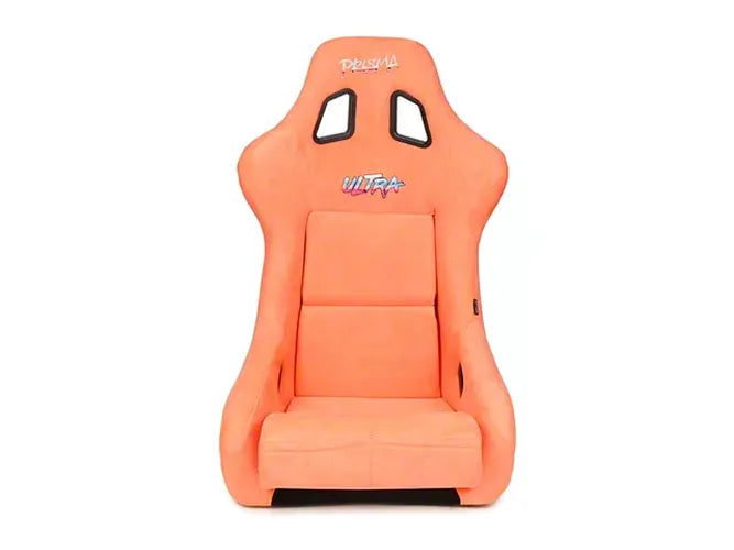NRG FRP Bucket Seat ULTRA Edition W/ Grey Pearlized Back / Peach Microfiber Material - Large