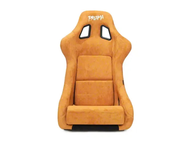 NRG FRP Bucket Seat PRISMA Edition W/ Pearlized Back Tan Alcantara - Large