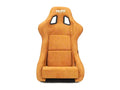 NRG FRP Bucket Seat PRISMA Edition W/ Pearlized Back Tan Alcantara - Large