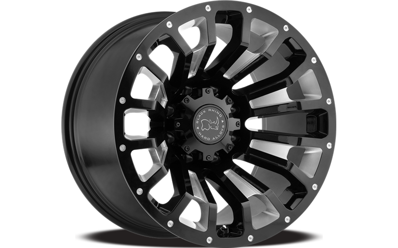 BLACK RHINO HARD ALLOYS BRPNT 20X12 8X180 G-BLK-MILL -44MM - 2012PNT-48180B25