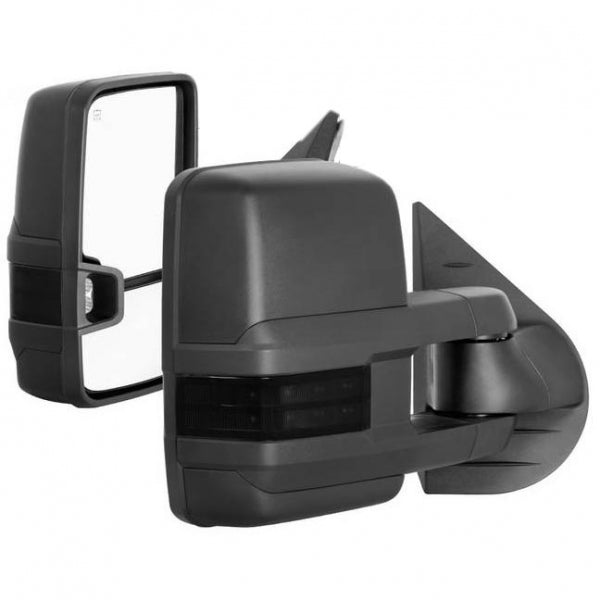 (XTUNE )0713 SILVERADO G2 POWER HEATED SMOKE LED SIGNAL TELESCOPING MIRROR SE