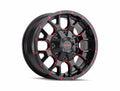 MAYHEM WARRIOR 8015 BLACK W PRISM RED 17X9 5-127 5-139.7 -12MM 87MM