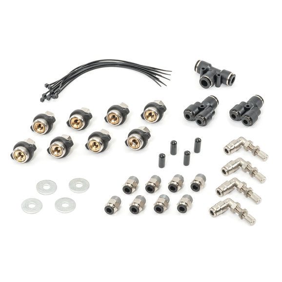 ~(8 lbs. 13X12X6)~ 4 Tire Inflation System - Jeep JK Front Engine Mount With Box Fittings Hoses AND Storage Bag - Black