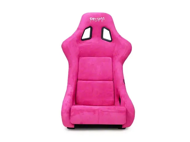 NRG FRP Bucket Seat PRISMA Edition W/ Pearlized Back Fushia Alcantara - Large