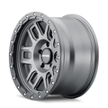 MAYHEM DELTA 8304 MATTE GUNMETAL W MATTE BLACK LIP 17X9 5-127 -12MM 78.1MM