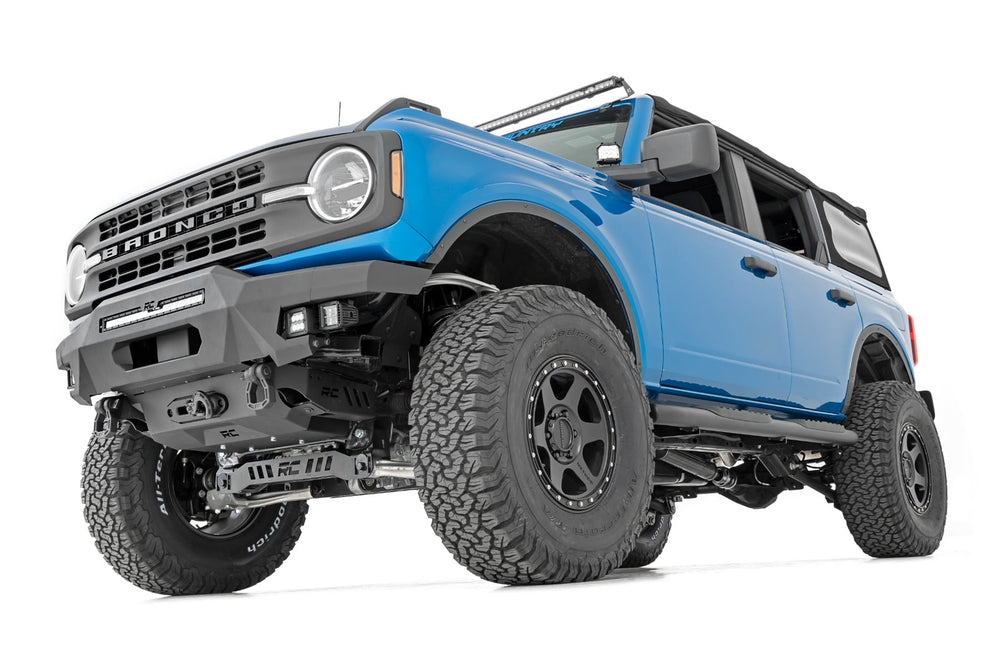 Oval Nerf Step 4-Door Black Ford Bronco (2021-2022)