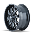 MAYHEM WARRIOR 8015 GLOSS BLACK MILLED 17X9 8-165.1 18MM 130.8MM
