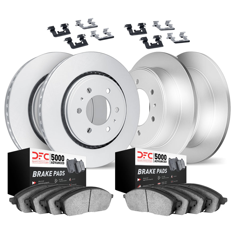 DFC 06-10 Hummer H3T Front & Rear Geospec Rotors with 5000 Advanced Brake Pads w/Hardware
