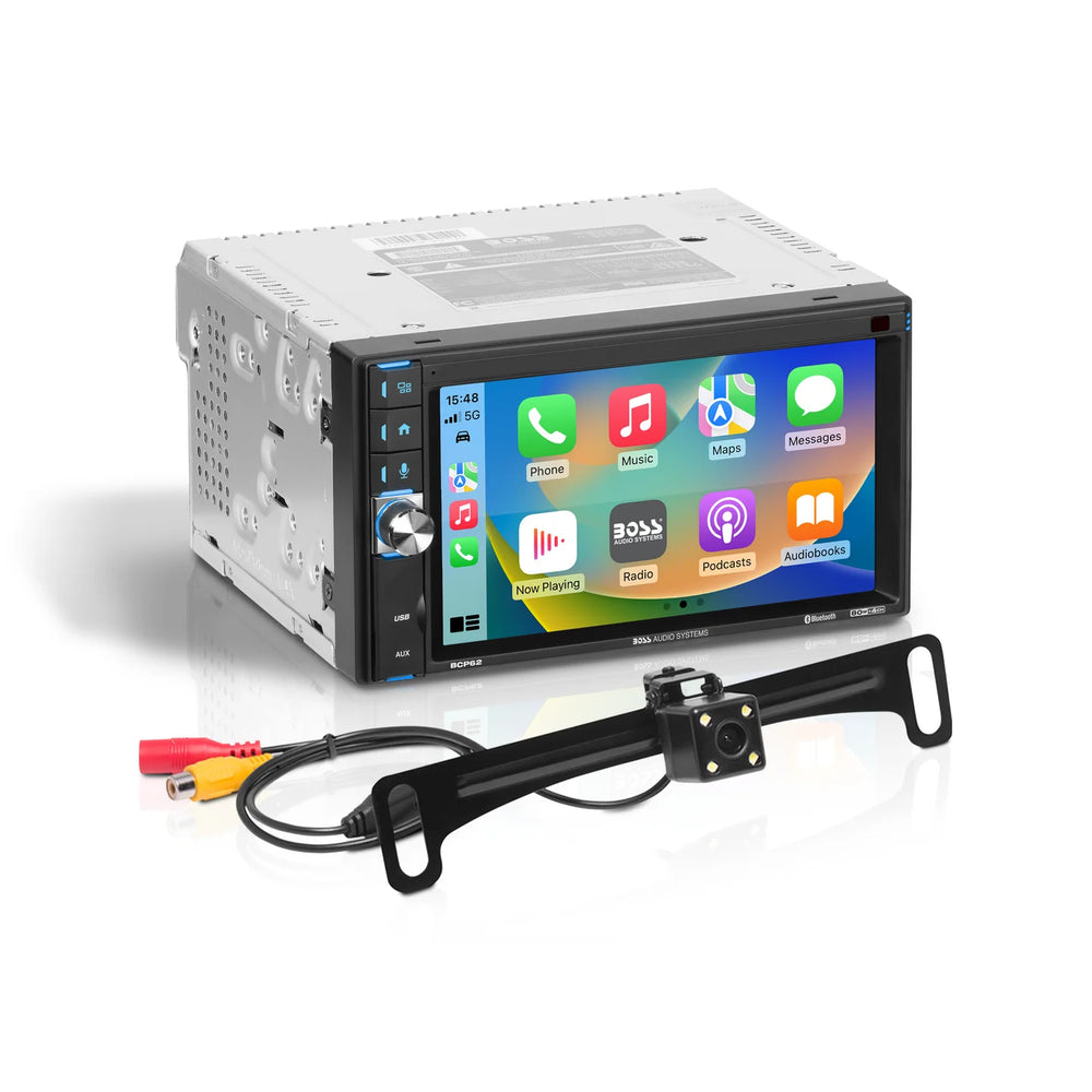 DOUBLEDIN APPLE CARPLAY MECHLESS MULTIMEDIA PLAYER; 62IN TOUCHSCREEN BT W/REA