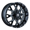 Mayhem 8015 Warrior 17x9 / 8x170 BP / -12mm Offset / 125.2mm Hub Gloss Black Milled Wheel