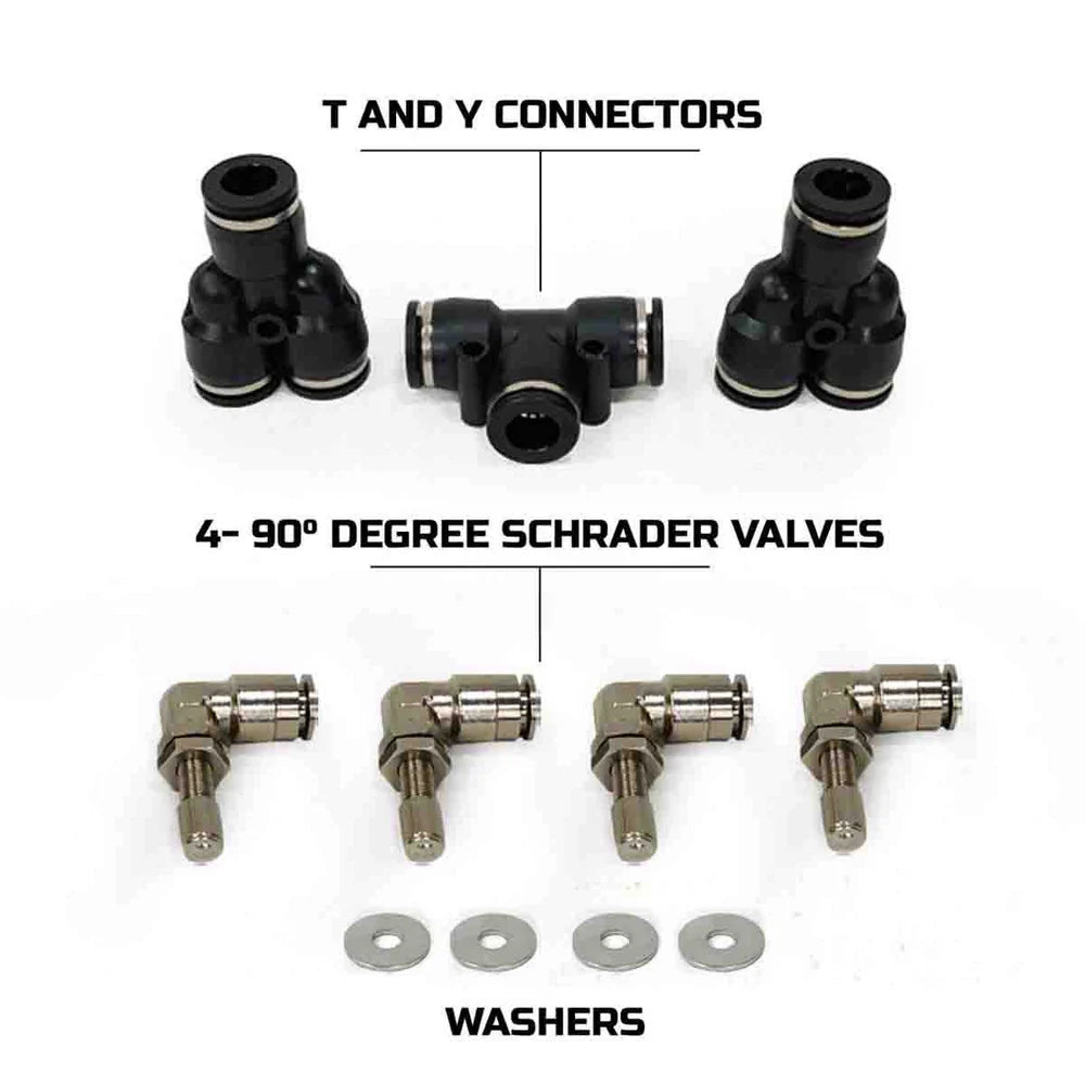 ~(8 lbs. 13X12X6)~ 4 Tire Inflation System - Ford Truck Engine Mount With Box Fittings Hoses AND Storage Bag - Black