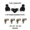 ~(8 lbs. 13X12X6)~ 4 Tire Inflation System - Ford Truck Engine Mount With Box Fittings Hoses AND Storage Bag - Black