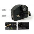 ~(8 lbs. 13X12X6)~ 4 Tire Inflation System - Ford Truck Engine Mount With Box Fittings Hoses AND Storage Bag - Black